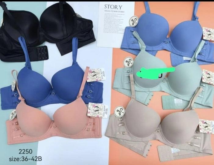 Padded Demi Cup Simple Wired Bra
